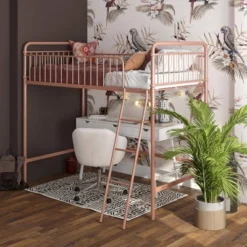 Twin Kaila Metal Loft Bed Rose Gold - Room & Joy 20 Twin Kaila Metal Loft Bed Rose Gold - Room & Joy -Baxton Studio Store GUEST c4832a9b 159d 4855 a178 6e932fdc1403