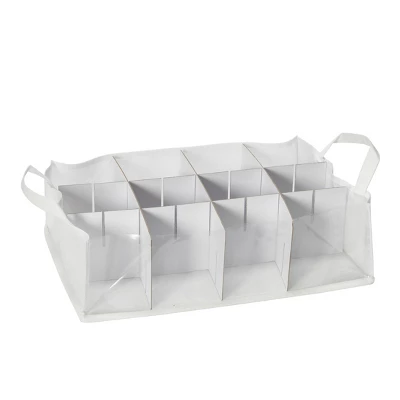 Household Essentials Ornament Storage Chest With 24 Pockets Green 13 Household Essentials Ornament Storage Chest With 24 Pockets Green - Image 11