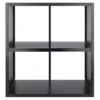 27" Timothy Shelf 2X2 Slots Black - Winsome -Baxton Studio Store GUEST c59e105d 52eb 413e 8e7f 787af11321a7