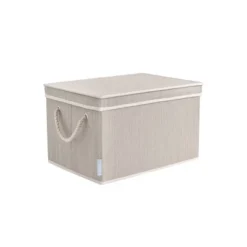 WeThinkStorage 2pk 34L Foldable Organizing Storage Bin With Rope Handle And Lid -Baxton Studio Store GUEST c5b65f6f af11 4a70 aabe 1451b60e1536
