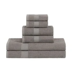 Absorbent Eco-Friendly Cotton Assorted 6-Piece Bath, Hand, Face Towel Set By Blue Nile Mills -Baxton Studio Store GUEST c64819b2 e9ad 4e06 96c7 e89ae596deec