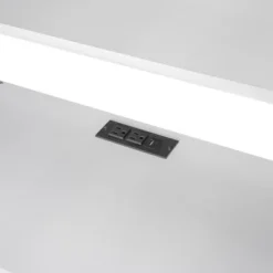 Loft Bed With Multi-Function Storage Table, LED Lights, Bedside Tray And Charging Station, White - ModernLuxe -Baxton Studio Store GUEST c7296ad1 e660 4c5f 875b d48b5c1bbce5