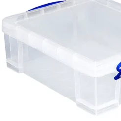 Really Useful Box Stackable 8.1 Liter Plastic Storage Container Bin With Snap Lid & Built-In Clip Lock Handles For Home & Office Organization (2 Pack) -Baxton Studio Store GUEST c7fa16a0 248a 4d4e a665 57034e0f89ed