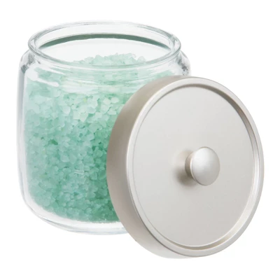 MDesign Glass Vanity Storage Organizer Apothecary Jar 9 MDesign Glass Vanity Storage Organizer Apothecary Jar - Image 7