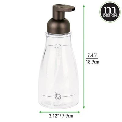 MDesign Round Refillable Foaming Hand Soap Dispenser Pump, 2 Pack 5 MDesign Round Refillable Foaming Hand Soap Dispenser Pump, 2 Pack - Image 3