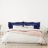 2 Pcs King Size Silk Satin Silky Sateen Pillowcase Navy - PiccoCasa -Baxton Studio Store GUEST cb5bfff6 adc3 429b a74c c5ae0a6718eb