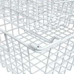 Set Of 2 Storage Bins - Basket Set For Toy, Kitchen, Closet, And Bathroom Storage - Medium Shelf Organizers With Handles By Home-Complete (White) -Baxton Studio Store GUEST cbd1ddcb c6d1 49e6 aff8 7d7dede4597a