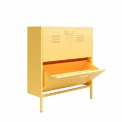 Cache 2 Door Shoe Storage Cabinet Yellow - Novogratz -Baxton Studio Store GUEST cc045163 4e85 40a0 a430 1e93b54f92f0
