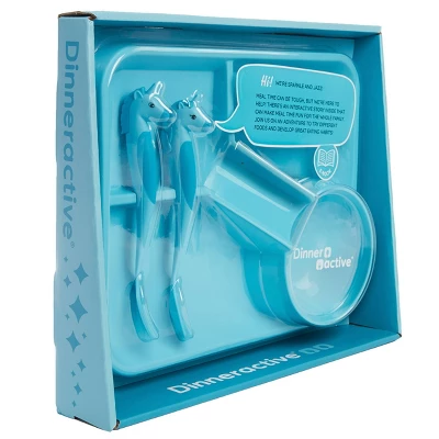 3pc Plastic Unicorns Dinnerware Set - Dinneractive 3 3pc Plastic Unicorns Dinnerware Set - Dinneractive