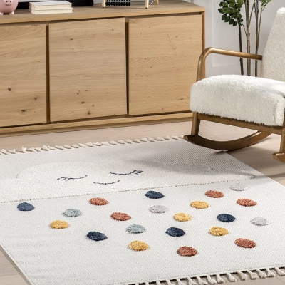 NuLOOM Marleigh Raindrop High-Low Kids Tasseled Area Rug 10 NuLOOM Marleigh Raindrop High-Low Kids Tasseled Area Rug - Image 8