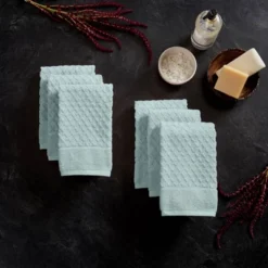 6pc Cotton Diamond Textured Hand Towel Set - Isla Jade 23 6pc Cotton Diamond Textured Hand Towel Set - Isla Jade -Baxton Studio Store GUEST ce239c60 3e88 44e1 a750 cd64471d3710