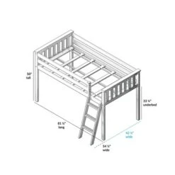 Max & Lily Twin Low Loft Bed -Baxton Studio Store GUEST ce729d07 24f4 428c b97f 4b7932b3bcad