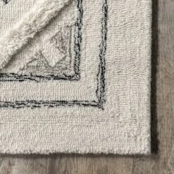 Nadette Geometric High/Low Wool Area Rug 13 Nadette Geometric High/Low Wool Area Rug -Baxton Studio Store GUEST ceeba98e 31a4 4593 9d78 411b2f8daa6f