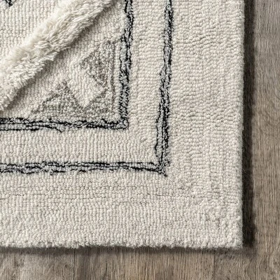 Nadette Geometric High/Low Wool Area Rug 5 Nadette Geometric High/Low Wool Area Rug - Image 4