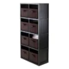 40.08" 9pc Timothy Set Storage Shelf 4X2 With Baskets Black - Winsome -Baxton Studio Store GUEST d088d2cc 9799 4699 b100 9cf9c1386ed3