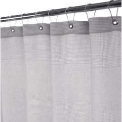 Ria Turkish Cotton Shower Curtain Silver - Enchante Home