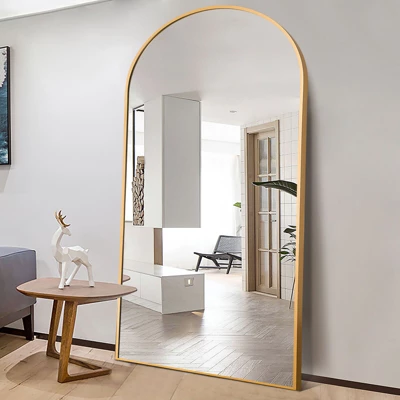 Rhea Arched Full Length Mirror 71"x31", Large Floor Mirror With Stand Or Leaning Against Wall For Bedroom - The Pop Home 6 Rhea Arched Full Length Mirror 71"x31", Large Floor Mirror With Stand Or Leaning Against Wall For Bedroom - The Pop Home - Image 4
