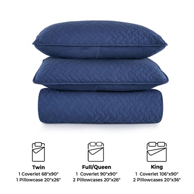 Peace Nest Ultra Soft Reversible Quilted Coverlet Set 5 Peace Nest Ultra Soft Reversible Quilted Coverlet Set - Image 3
