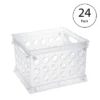 Sterilite Convenient Miniature Square Small Multi Functional Storage Solution Organizing Crate For Bedrooms, Offices, And Dorms, Clear (24 Pack) -Baxton Studio Store GUEST d40ab430 2b0d 45ce ba0d a8371fac6e97