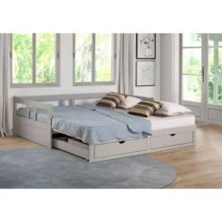 Twin To King Melody Day Bed With Storage - Bolton Furniture -Baxton Studio Store GUEST d44d1875 e5c6 47e4 a269 b20419ffe2ef