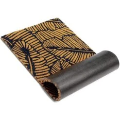 Juvale Boho Themed Leaf Coir Door Mat Welcome Doormat Indoor Outdoor Nonslip Front Rugs 17"x30" -Baxton Studio Store GUEST d5aaa8ef 99f3 43cf a993 f902c618bf1a