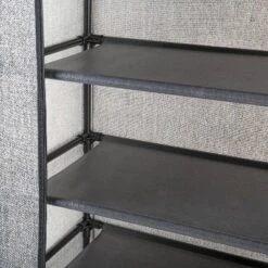 Simplify 7 Tier 14 Shelf Shoe Closet Double Wide -Baxton Studio Store GUEST d677bbca cf09 46fa 974e 9a8e38f6059d