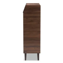 Cormier Walnut Finished 2 Door Wood Entryway Shoe Storage Cabinet Brown - Baxton Studio -Baxton Studio Store GUEST d8bba3f7 d3e3 4f6b 9591 91711d7e38f6