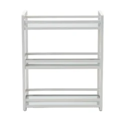 3 Tier Flat Wire Slim Vanity Tower White - Home Details -Baxton Studio Store GUEST d94d0f8a 1417 4e2c a2ed eed50e959e8b