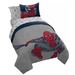 Saturday Park Marvel Spiderman Web Stripe 100% Organic Cotton Bed Set -Baxton Studio Store GUEST da2cf6d7 d4cd 457e af5f 5c6cc669fba7