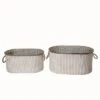 Transpac Metal Red Harvest Herringbone Baskets Set Of 2 -Baxton Studio Store GUEST da41b885 4b52 463b b8c6 37fb6568d6d4