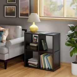 27" Timothy Shelf 2X2 Slots Black - Winsome 15 27" Timothy Shelf 2X2 Slots Black - Winsome -Baxton Studio Store GUEST de442982 b6da 4e98 8254 2d56f94132d8