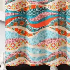 72"x72" Hailey Watercolor Wave Single Shower Curtain Turquoise - Lush Décor 8 72"x72" Hailey Watercolor Wave Single Shower Curtain Turquoise - Lush Décor -Baxton Studio Store GUEST de476574 2722 4659 a701 62301be60006