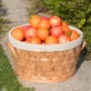 Vintiquewise Wooden Round Display Basket Bins, Lined With White Fabric, Food Gift Basket, Large -Baxton Studio Store GUEST df40f66f 8153 4095 9c03 b4f87c062255