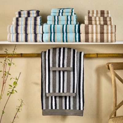 Cotton Modern Stripe 2-Piece Bath Sheet Set By Blue Nile Mills 5 Cotton Modern Stripe 2-Piece Bath Sheet Set By Blue Nile Mills - Image 3