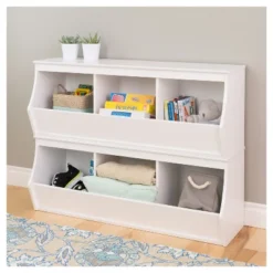 Fremont Entryway Storage Cubbie - 6 Bin - White - Prepac -Baxton Studio Store GUEST dfe57138 de48 4336 a63e 9ec20fa85a0a