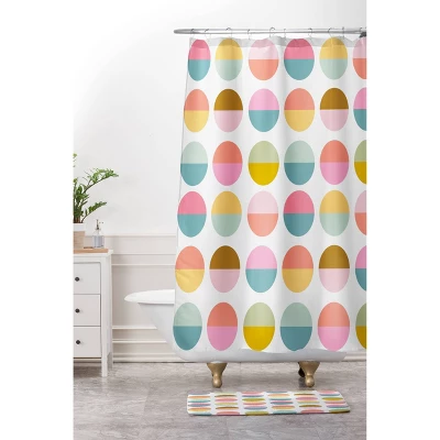 June Journal Colorful And Bright Circle Pattern Shower Curtain - Deny Designs 4 June Journal Colorful And Bright Circle Pattern Shower Curtain - Deny Designs - Image 2