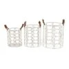 Set Of 3 Metal Storage Baskets Silver - Olivia & May -Baxton Studio Store GUEST e2e7b38e b5f8 46b0 a72d 5db0a3bece94