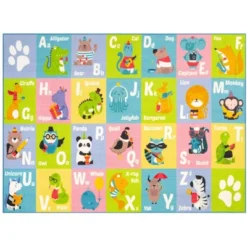 KC CUBS Boy & Girl Kids ABC Alphabet Animal Educational Learning & Fun Game Play Area Non Slip Nursery Bedroom Classroom Rug Carpet -Baxton Studio Store GUEST e3eb261b 7bce 4cb7 8a80 48f7aa3fe612