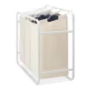 Whitmor Retro Triple Laundry Sorter White -Baxton Studio Store GUEST e4163f58 a2ef 4a33 84db 641e1ba27933
