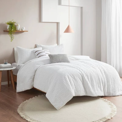 Easton Plush Clip Jacquard Duvet Cover Set 3 Easton Plush Clip Jacquard Duvet Cover Set