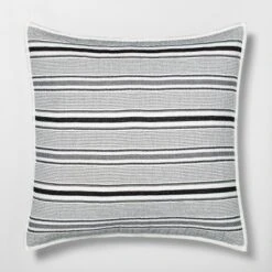 Textured Stripe Pillow Sham Dark Gray/Cream - Hearth & Hand With Magnolia -Baxton Studio Store GUEST e5d23bbb adcc 4d87 a960 dc48647436f7