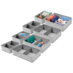 MDesign Fabric Child/Kids Drawer Organizer, 2 Sizes, Set Of 8 -Baxton Studio Store GUEST e6069afb b1c5 47cc b926 1410a8e296fa