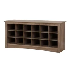 18 Pair Shoe Storage Cubbie Bench - Prepac