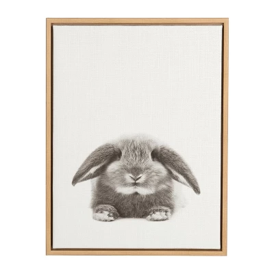 24" X 18" Rabbit Framed Canvas Art - Uniek 5 24" X 18" Rabbit Framed Canvas Art - Uniek - Image 3