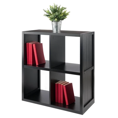 27" Timothy Shelf 2X2 Slots Black - Winsome 7 27" Timothy Shelf 2X2 Slots Black - Winsome - Image 5
