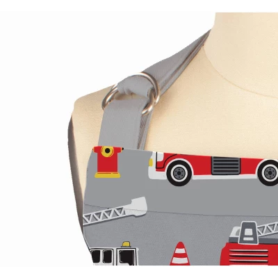 Fire Truck Print Kids' Apron - MU Kitchen 3 Fire Truck Print Kids' Apron - MU Kitchen