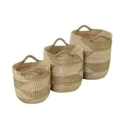 Set Of 3 Seagrass Storage Baskets Natural - Olivia & May -Baxton Studio Store GUEST ecb920c9 e295 4f71 b50b fd9f5b60ab46