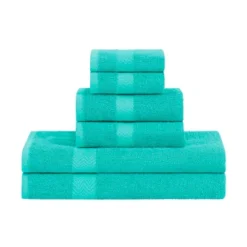 Absorbent Eco-Friendly Cotton Assorted 6-Piece Bath, Hand, Face Towel Set By Blue Nile Mills -Baxton Studio Store GUEST ecc08141 4eec 4165 84ad 54539e249afd