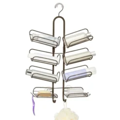 MDesign Steel Metal Bathroom/Shower Caddy Rack With Hooks And Baskets -Baxton Studio Store GUEST ed096d1e 2aab 494d bdea c94126012006