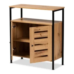Vander Wood And Metal 2 Door Shoe Cabinet Oak Brown/Black - Baxton Studio 14 Vander Wood And Metal 2 Door Shoe Cabinet Oak Brown/Black - Baxton Studio -Baxton Studio Store GUEST f023ac16 a673 458f ac85 01a07b944852